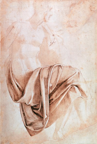 Studie der Draperie von Michelangelo Buonarroti